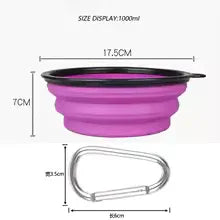 Collapsible Silicone Dog Bowl (1000ml) – Portable Travel & Outdoor Pet Bowl - Shoply pets