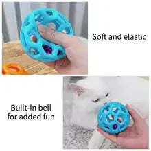 Natural Rubber Interactive Ball with Bell - Shoply pets
